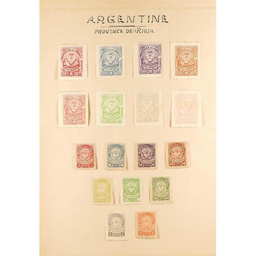 166 - ARGENTINA REVENUE STAMPS 19th century to about 1913 mint and used range incl. Federal stamps; Provin... 