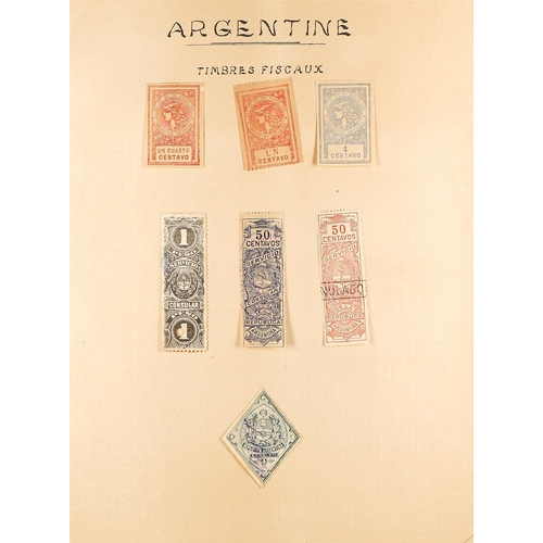 166 - ARGENTINA REVENUE STAMPS 19th century to about 1913 mint and used range incl. Federal stamps; Provin... 