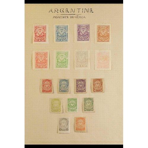 166 - ARGENTINA REVENUE STAMPS 19th century to about 1913 mint and used range incl. Federal stamps; Provin... 