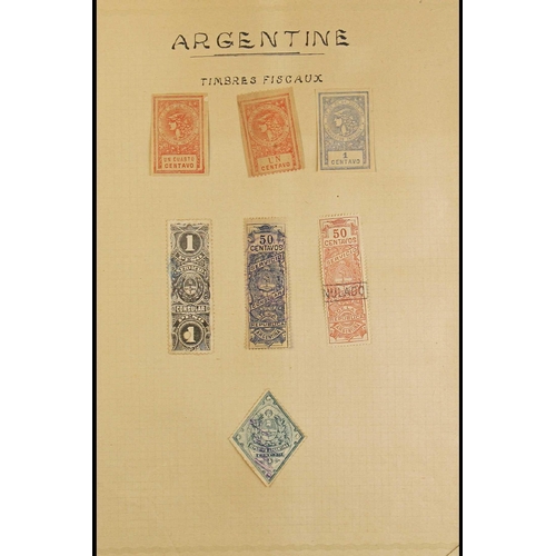 166 - ARGENTINA REVENUE STAMPS 19th century to about 1913 mint and used range incl. Federal stamps; Provin... 