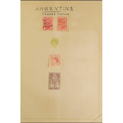 166 - ARGENTINA REVENUE STAMPS 19th century to about 1913 mint and used range incl. Federal stamps; Provin... 