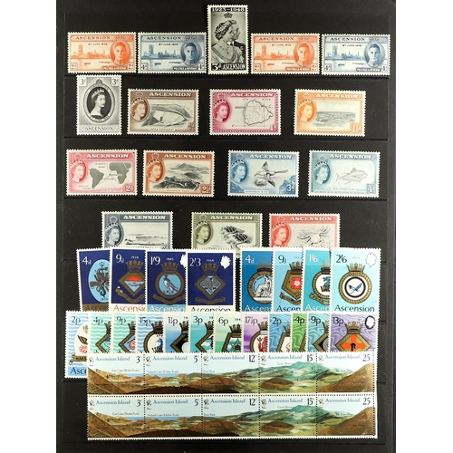 172 - ASCENSION 1937-78 MINT COLLECTION incl. 1938-53 set (ex 3d black & ultramarine) with perf types, var... 