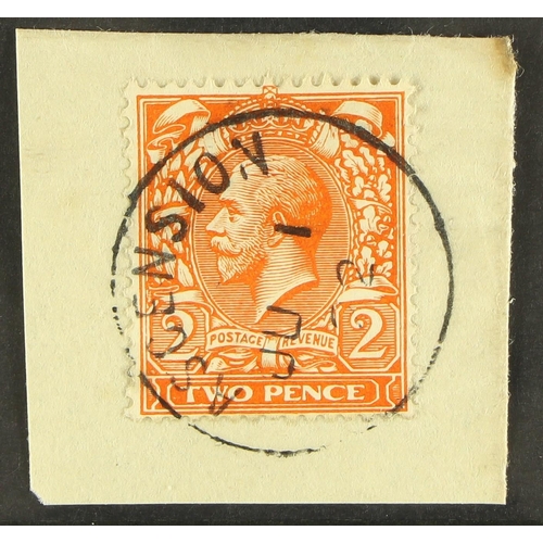 174 - ASCENSION GB USED IN 1912-22 2d orange, SG Z42, on a piece with full June 1922 cds.