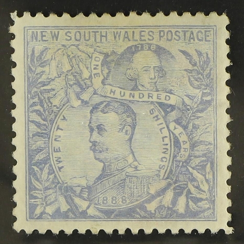 181 - AUSTRALIAN STATES NEW SOUTH WALES 1890 20s ultramarine, perf.12x11, SG 264cb, mint, light gum bends.