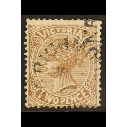 188 - AUSTRALIAN STATES VICTORIA 1880-84 2d sepia, mixed perf 13 and 12, SG 203, with clear Richmond March... 