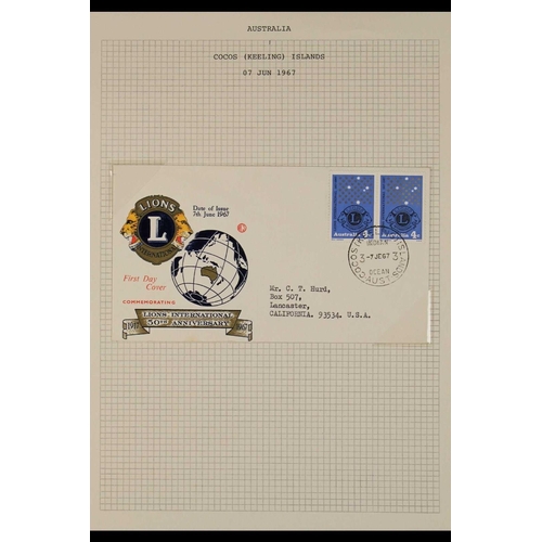 210 - AUSTRALIA COCOS (KEELING) ISLANDS 1967-69 AUSTRALIAN ISSUES - used on FIRST DAY COVER envelopes, eac... 