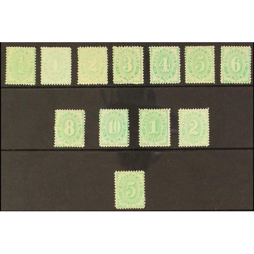 212 - AUSTRALIA POSTAGE DUE 1902-04 basic set to 5s, SG D13/33, mainly fine mint, mostly compound perfs. S... 