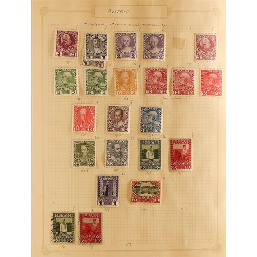 218 - AUSTRIA 1850-1962 OLD TIME COLLECTION in an album, mainly used and incl. first imperfs, much other 1... 