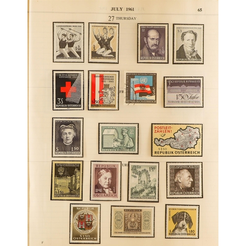 218 - AUSTRIA 1850-1962 OLD TIME COLLECTION in an album, mainly used and incl. first imperfs, much other 1... 