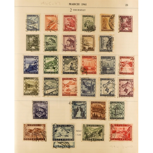 218 - AUSTRIA 1850-1962 OLD TIME COLLECTION in an album, mainly used and incl. first imperfs, much other 1... 