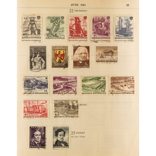 218 - AUSTRIA 1850-1962 OLD TIME COLLECTION in an album, mainly used and incl. first imperfs, much other 1... 