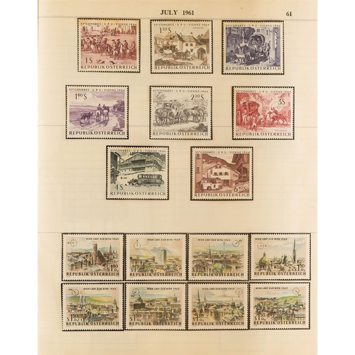 218 - AUSTRIA 1850-1962 OLD TIME COLLECTION in an album, mainly used and incl. first imperfs, much other 1... 