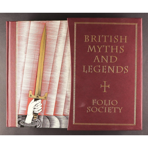 23 - FOLIO SOCIETY: MYTHS, LEGENDS AND HISTORY. Small selection of books which includes British Myths and... 