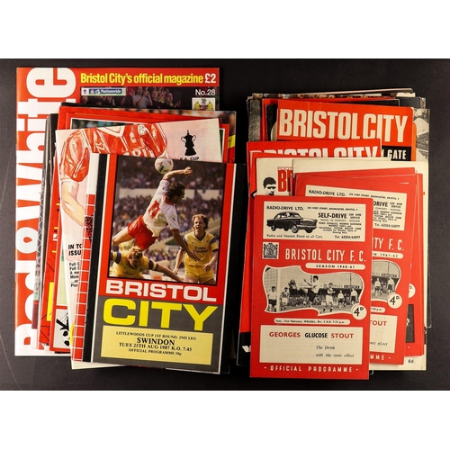 24 - FOOTBALL PROGRAMMES. ONE PER SEASON. BRISTOL CITY - CARDIFF. 1960 ONWARDS. Comprising of: Bristol Ci... 