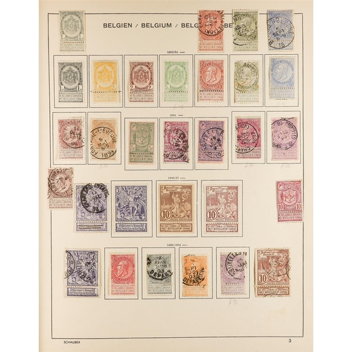 250 - BELGIUM 1849-1955 collection in a Schaubek printed album, mint and used issues incl. sets and miniat... 