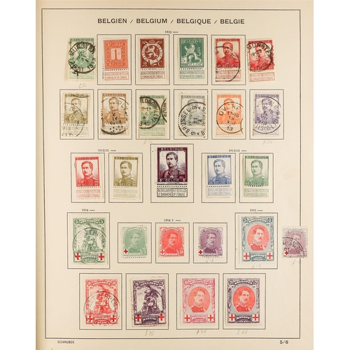 250 - BELGIUM 1849-1955 collection in a Schaubek printed album, mint and used issues incl. sets and miniat... 