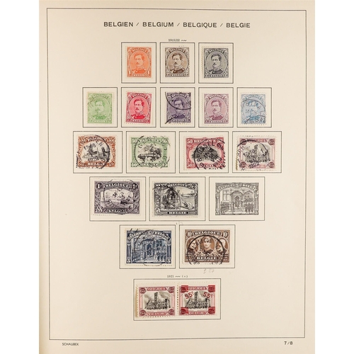 250 - BELGIUM 1849-1955 collection in a Schaubek printed album, mint and used issues incl. sets and miniat... 