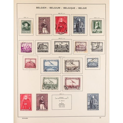 250 - BELGIUM 1849-1955 collection in a Schaubek printed album, mint and used issues incl. sets and miniat... 