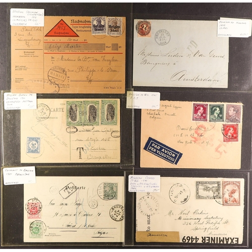 252 - BELGIUM 1850-1960's COVERS RANGE an American dealers stock (P.T.S.A. $3500+) incl. 19th century, pos... 