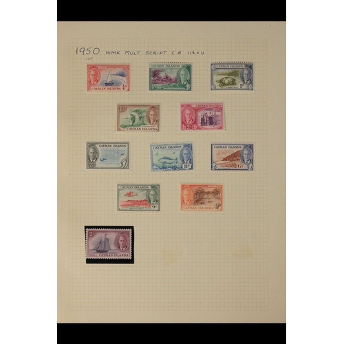 323 - CAYMAN IS. 1937-50 MINT COLLECTION incl. 1938-48 definitive set plus all additional perfs and shades... 