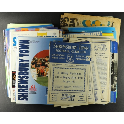 33 - FOOTBALL PROGRAMMES. ONE PER SEASON. ROCHDALE - SHREWSBURY. 1960 ONWARDS. Comprising of Rochdale 196... 