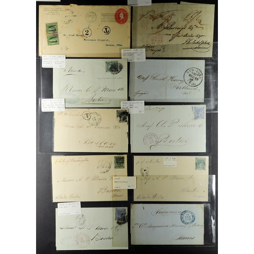 351 - CUBA 1847-1940's COVERS RANGE an American dealers stock (P.T.S.A. $660+) incl. pre stamp, Spanish pe... 