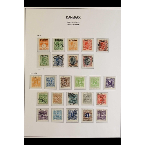 377 - DENMARK POSTAGE DUE 1921-53 mint and used collection incl. 1921 overprinted set mostly used (10 ore ... 