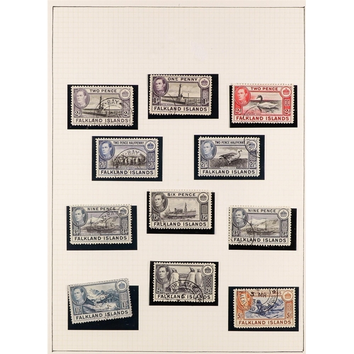 406 - FALKLAND IS. 1891-1966 MINT AND USED COLLECTION incl. QV range to 6d used; KEVII 2d, 6d & 1s used; K... 