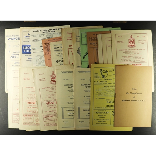 41 - FOOTBALL PROGRAMMES: NON LEAGUE 1940s - 1970s. Comprising of the following approximate amounts: 40s ... 