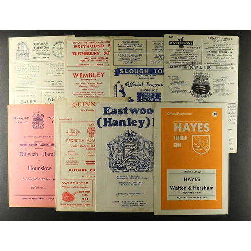 41 - FOOTBALL PROGRAMMES: NON LEAGUE 1940s - 1970s. Comprising of the following approximate amounts: 40s ... 