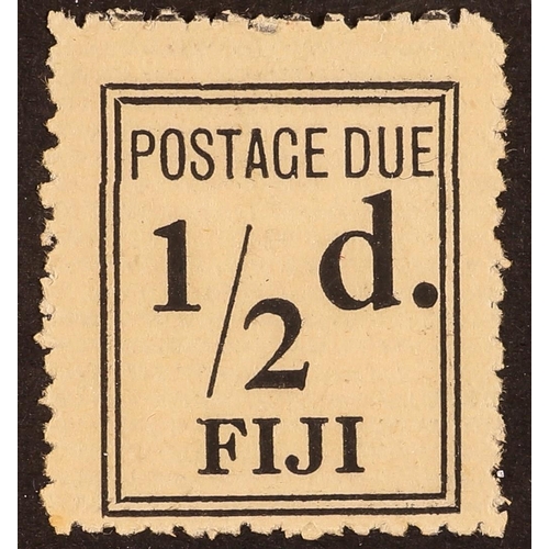 412 - FIJI 1917-18 POSTAGE DUE ½d black, narrower setting, SG D5a, fine unused. Cat. £500.