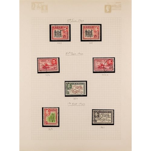 413 - FIJI 1937-51 COMPLETE USED COLLECTION incl. 1938-55 set with all Dies and perforation types, 1948 We... 