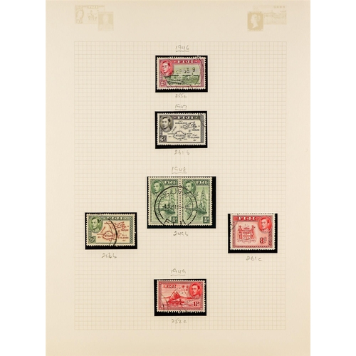 413 - FIJI 1937-51 COMPLETE USED COLLECTION incl. 1938-55 set with all Dies and perforation types, 1948 We... 