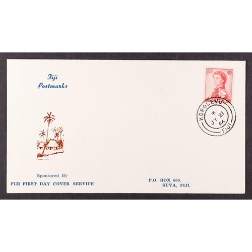 414 - FIJI 1966 COVERS COLLECTION a range of matching covers bearing 2d stamps cancelled at different post... 