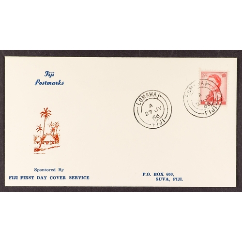 414 - FIJI 1966 COVERS COLLECTION a range of matching covers bearing 2d stamps cancelled at different post... 