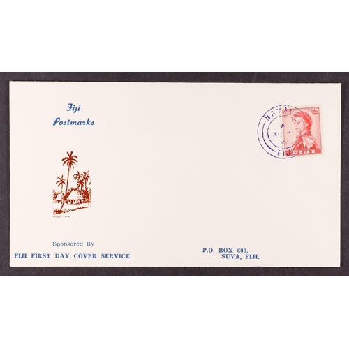 414 - FIJI 1966 COVERS COLLECTION a range of matching covers bearing 2d stamps cancelled at different post... 