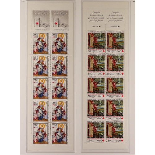 428 - FRANCE RED CROSS BOOKLETS 1956-2004 COMPLETE NEVER HINGED MINT COLLECTION  (Yvert 2005/2053, SG XSB6... 