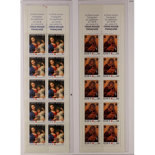 428 - FRANCE RED CROSS BOOKLETS 1956-2004 COMPLETE NEVER HINGED MINT COLLECTION  (Yvert 2005/2053, SG XSB6... 