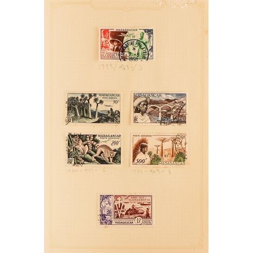 434 - FRENCH COLONIES COLONIES - OLD TIME COLLECTION IN SIX ALBUMS largely 20th century incl. some Republi... 