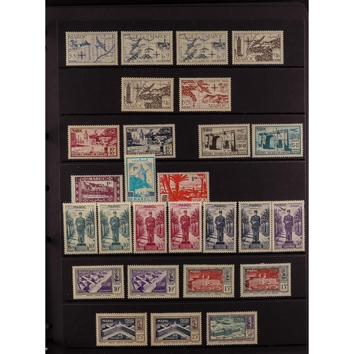 437 - FRENCH COLONIES FRENCH MOROCCO 1891-1958 mint (some nhm) collection incl. 1891-1900 Peace & Commerce... 