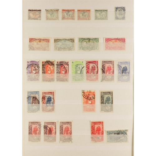 439 - FRENCH COLONIES FRENCH SOMALI COAST 1894-1964 a used collection incl. DJIBOUTI 1894 (Obock surcharge... 