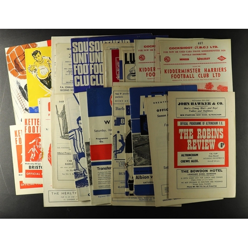 44 - FOOTBALL PROGRAMMES. NON LEAGUE IN FAC 1950s and 1960s 1st round proper onwards. Comprising of 1950s... 