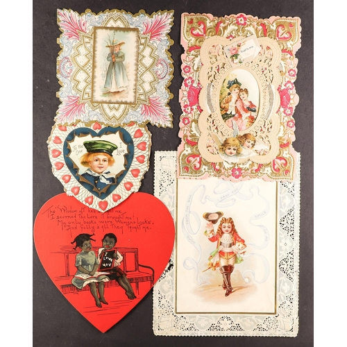 45 - VALENTINE CARDS COLLECTION a delightful collection of 19th century to a few mid 20th century cards, ... 