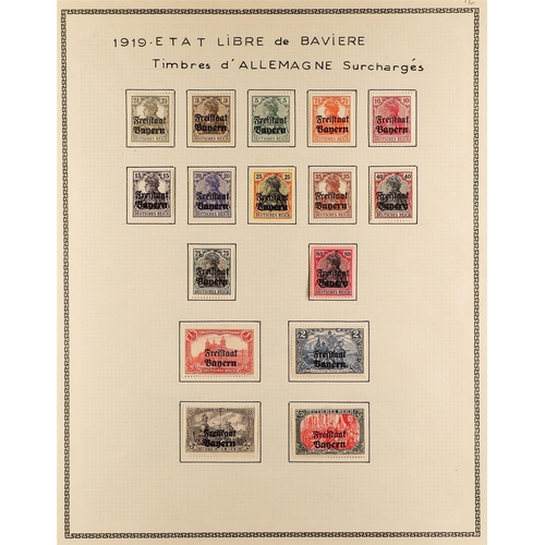 467 - GERMAN STATES BAVARIA 1914-20 mint or used collection, mainly as complete sets, incl. 1914 Ludwig se... 