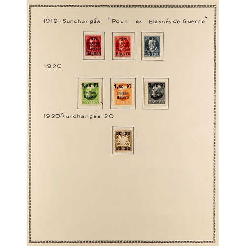 467 - GERMAN STATES BAVARIA 1914-20 mint or used collection, mainly as complete sets, incl. 1914 Ludwig se... 