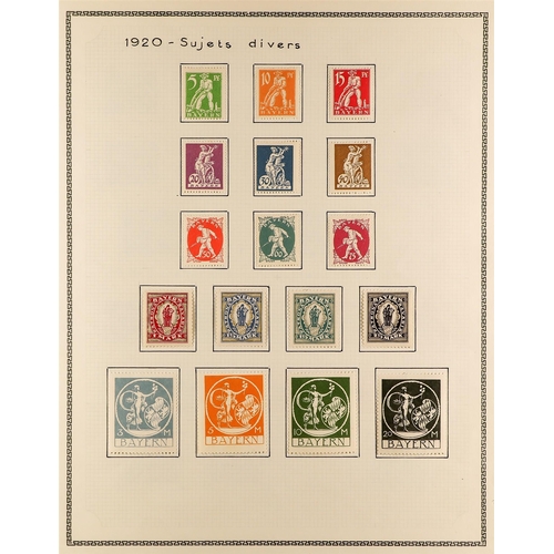 467 - GERMAN STATES BAVARIA 1914-20 mint or used collection, mainly as complete sets, incl. 1914 Ludwig se... 