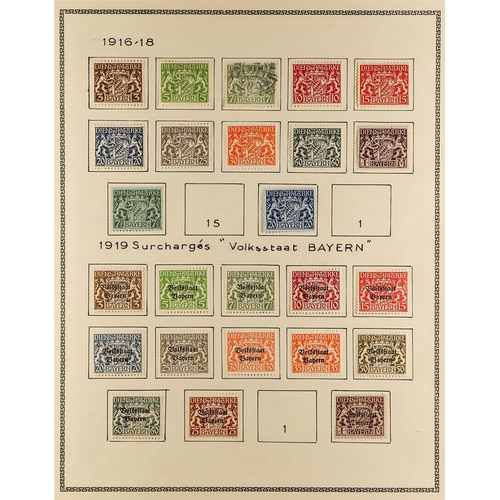 467 - GERMAN STATES BAVARIA 1914-20 mint or used collection, mainly as complete sets, incl. 1914 Ludwig se... 