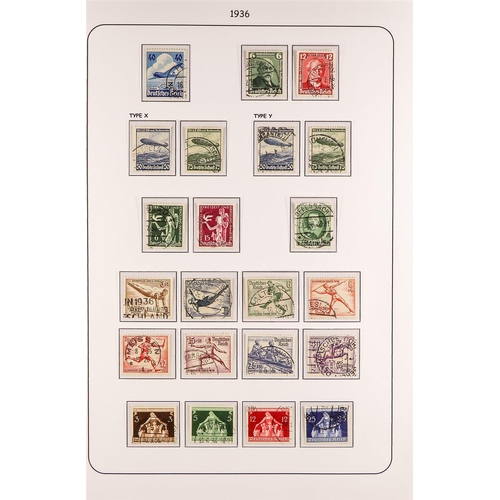 488 - GERMANY 1933-45 USED THIRD REICH COLLECTION. incl. 1933-34 all three Hindenburg definitive sets, 193... 