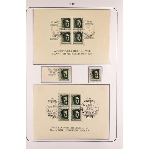 488 - GERMANY 1933-45 USED THIRD REICH COLLECTION. incl. 1933-34 all three Hindenburg definitive sets, 193... 