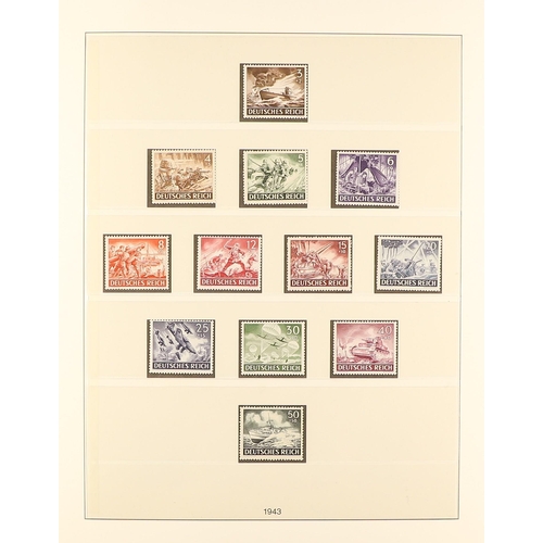 490 - GERMANY 1939-45 COMPLETE NEVER HINGED MINT COLLECTION in a hingeless Lindner album, incl. 1939 Motor... 